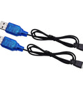 Two Pack 3.7V LiPo USB Charge Cable With MX2.0 2P Plug For RC Drones Planes Boats Helicopters And Other MX2.0 Battery Toys