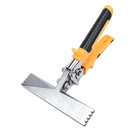 6 Inch Sheet Metal Bending Pliers With Straight Jaw Hand Seamer showing ergonomic handle and textured jaw, ideal for HVAC use.