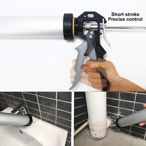 Pro Grade Sausage Caulking Gun For 20 Ounce Sausage Foil Packs Or 10 Ounce Cartridges Aluminum Cartridge 12 To 1 Thrust 600ml Silver