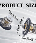 Heavy Duty Engine Thermostat Built Tough To Keep Your Ride Cool And Run Smooth Durable Temp Regulator with detailed size measurements.