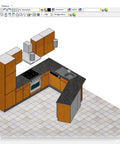 CAD design of a kitchen layout using Lifetime 3D CAD Software For Home Design, Architecture And Engineering, AutoCAD Compatible