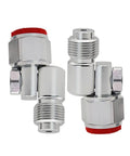 Seven Eighths Inch Thread Swivel Joint For Airless Paint Sprayers, 180 Degree Angled Adapter, 3600 PSI Max, Fits Graco Titan Wagner Tip Extensions And Heavy Duty Extensions For Spray Pros, metal 2-pack