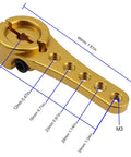 CNC Aluminum 25T Servo Horn Steering Clamping Arm For 1/8 And 1/10 RC Crawlers, 46x16x9mm, 5 Hole Spacings, Clamping Head