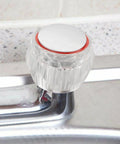Upgrade Your Dated Faucet With This Easy Acrylic Handle Replacement Kit For Hot And Cold Tap Knobs That Fit 7.5mm Spindles In Kitchens And Bathrooms Without Any Plumbing Work or Special Tools Needed, clear acrylic faucet knob