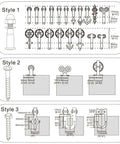 Style guide for DIY Ready Sliding Barn Door Hardware Kit With Black Steel Rollers For Interior Double Doors 9 Ft 2740 mm Rail