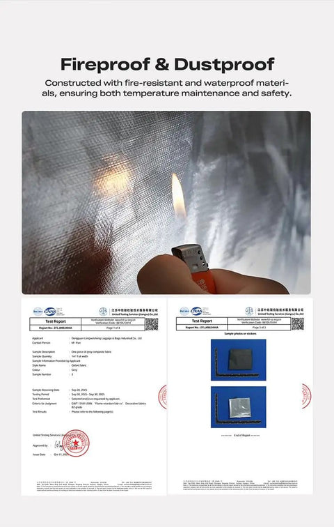 Testing fireproof material of Heavy Duty 3D Printer Enclosure With Ventilation And LED Light, Fireproof And Temperature Controlled.