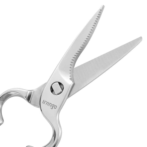 Heavy Duty 8.5 Inch Forged Stainless Steel Kitchen Shears Beast Mode Multipurpose Scissors For Food Prep And Cutting Poultry Veggies And Bones Rust Resistant Blades Durable High Hardness Kitchen Tool With Comfortable Grip, open