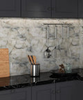 Extra Wide 36 Inch Marble Contact Paper For Kitchen Countertops Waterproof Peel And Stick Table Top Cover Blue And White
