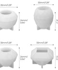 Four Piece Door Knob Molds For Epoxy Resin, DIY Crystal Silicone Casting Kit with varying shapes and dimensions