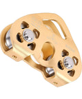 Heavy Duty Zipline Pulley Kit With Tandem Dual Trolleys For Cable Or Rope Lines 30 kN Capacity Aluminum Housing Stainless Bearings