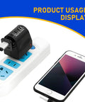 Hassle Free 220V AC To 12V DC Power Inverter With Universal Cigarette Lighter Plug for charging a smartphone with power adapter.