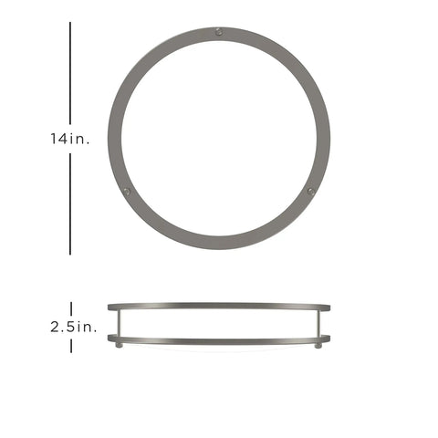 Dimensions of Dual Head Flush Mount LED Ceiling Light Fixture Black Modern Farmhouse Hallway Lighting, 14x2.5 inches