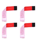 Jersey Sleeve Bands With Hook And Loop Fasteners Sleeve Straps For Shirts To Keep Sleeves In Place During Sports Activities Easy To Roll Up Adjustable Fit Durable Exercise Accessory For Comfort And Performance, shown in red and pink colors.