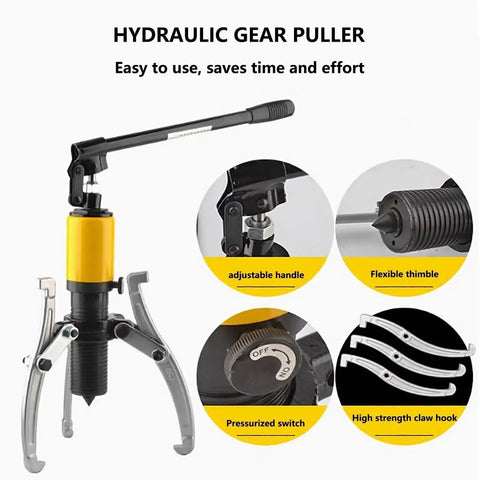 High Performance Hydraulic Wheel Bearing Puller Separator Kit With 2 Or 3 Jaw Teeth Handles Rotors Sprocket Axles Made Carbon Steel Holds 33000 Lbs Rust Proof Tool Perfect For Garage Work Keeps Cars Running Longer Skip Cheap Stuff That Breaks. hydraulic gear puller with 3 jaw hooks and adjustable handle