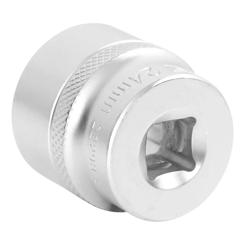 24mm Socket Three Eighths Inch Drive Six Point Thin Wall Built For Tight Spaces Rust Resistant Heavy Duty For Home Auto And Work