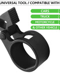 Toolwiz inner tie rod removal tool, close-up view, black metal, 3/8 in low-profile with 27–42mm end wrench (2-pack)