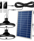 Dual Head Solar Shed Light With Motion Sensor, 4 Modes And 6 Brightness Levels, 16.4 Ft Cord, IP65 Waterproof Hanging Lamp