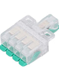 Ten Pack Lever Wire Connectors One In Four Out Copper Quick Push In Electrical Connectors No Fuss Easy Install For 10 To 20 AWG Wire