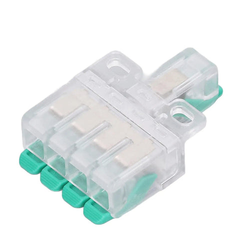 Ten Pack Lever Wire Connectors One In Four Out Copper Quick Push In Electrical Connectors No Fuss Easy Install For 10 To 20 AWG Wire