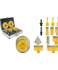Premium 15 Pcs Diamond Tile Hole Saw Kit With Dual Dry And Wet Drill Bits Perfect For Masonry, Ceramic, Glazed Porcelain Tile Drilling Jobs In A Flash. 15-piece set in case