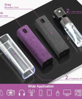 2 Pack Screen Cleaner Kit For Laptops Phones Tablets And Cars With 10ml Spray Dual Cleaning Sprays Microfiber Cloth On Face Soft Cleaning Pen For AirPods And Ports Keyboard Brush Portable All In One Cleaning Set showing parts