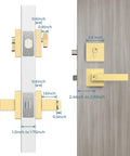 Keyed Entry Lever And Single Cylinder Deadbolt Door Handle Set In Satin Brass Finish For Exterior Door Keyed Alike Lockset Built To Last