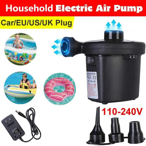 Portable 110V 220V Electric Air Pump Compressor For Inflating Air Mattresses, Swimming Pools, And Pool Toys Fast Blower Home Utility Device