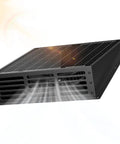 Solar Powered 25W Exhaust Fan For Chicken Coop And Greenhouse 430CFM Cooling IP67 Waterproof Solar Panel No Wiring Needed No Brainer Install For Barn Shed Attic And Dog House in action