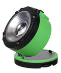 Mini Rechargeable Spotlight With Magnetic Base And Dual Power Modes, Portable Green Work Light with focus lens.