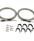 Fuel Line Quick Fix Kit with stainless steel hoses and mounting hardware for Chevy and GMC Sierra 1500 V8 engines.