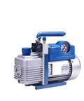 Air Conditioning Vacuum Pump Filtration V-i120SV For HVAC Systems Electric Portable Vacuum Pump in aluminum alloy with blue handle.