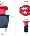 Five Terminal PTO Switch For Lawn Tractors And Zero Turn Mowers 14V DC 10A Replacement Part Fits 430401 01545600