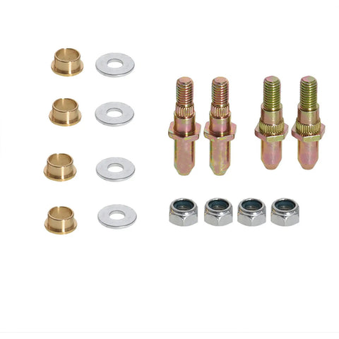 Chevy Silverado Suburban GMC Sierra Tahoe Door Hinge Pins and Bushing Kit Replacement 1999-2007, zinc pins, plastic bushings