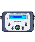 Front view of Portable Digital Satellite Signal Finder Meter for Dish Network and DirecTV FTA with compass and LCD display.