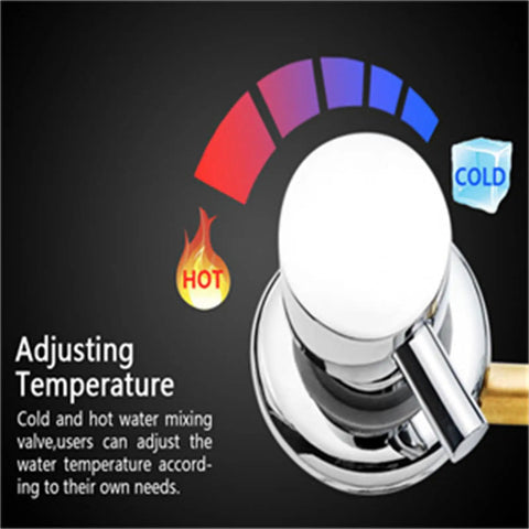 Dial for adjusting water temperature on Solid Build 5 Way Brass Shower Diverter Valve With No Sweat Ceramic Cartridge.