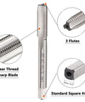 Two Piece 5/16-18 UNC Tap And Die Set With High Speed Steel And Alloy Steel For Right Hand Threads, includes straight flute tap.
