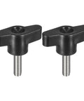 2 Pack M6 X 20mm Thumb Screws T Shape Knobs In 304 Stainless Steel, Clamping Handles For Quick Release, front view