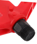 Close-up of red pedal axle from 2 Pack Mountain Bike Pedals For Kids And Adults, Comfy, Grippy, Stable Bike Pedals For Easy, Better Control
