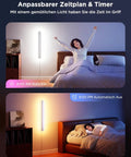Straight Up Versatile Smart Wall Sconces Featuring Hella Bright RGBICW Led Bulbs Totally Customizable 16 Million Colors And Game Changing Matter App Control Low Key Chic Accent Lighting For Any Vibe Set Of Two Pieces in a cozy bedroom setting.