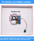 Push Button Activated Sound Recording Module With Built In Speaker And Usb Type C Cord For Plug And Play Ease And Dope Diy Makers Who Want Clean Audio For Holiday Cards And Custom Gift Tags Two Pack Blue size dimensions 2.6x2.24 inches.