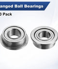 Two MF63ZZ flanged ball bearings from 20-Pack MF63ZZ Flanged Ball Bearings 3mm x 6mm x 2.5mm Double Metal Seal Chrome Steel Deep Groove