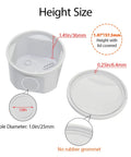 Heavy Duty Waterproof Junction Box IP55 Dustproof Abs Plastic Electrical Enclosure For Outdoor Wiring Projects Built Like A Tank With No Sweat Sealing In White 7.9 X 3.9 X 2.8 Inches dimensions showing height and hole size details.
