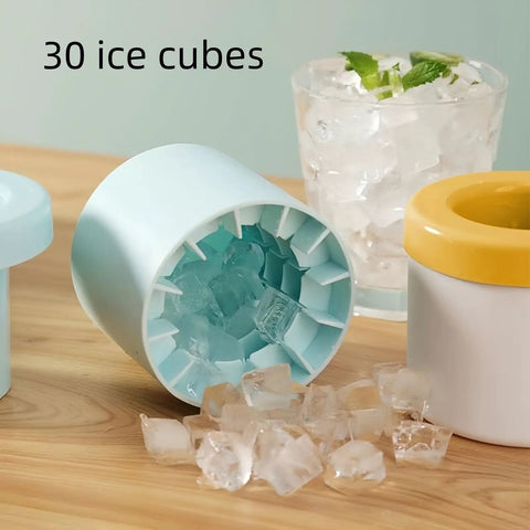 3D Upgraded Silicone Ice Cube Tray With Easy Release For Fast Ice 30 Cubes, Leak Proof And Space Saving Freezer Organizer, BPA Free
