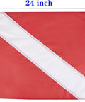 Two Flag Duo Diver Down Flag Set 20x24 Inches With Golden Grommets Double Stitched Nylon Red And White Flags For Scuba Spearfishing Freediving Use With Float Buoy Boat Flagpole
