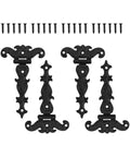 4 Pack Heavy Duty Zinc Alloy Antique T Hinges With Screws 69x113mm Bronze Finish For Barn Doors Cabinets And Wooden Boxes Built Tough Wardrobe Hardware, intricate design