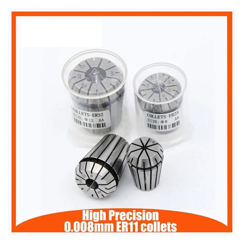 Top Rated High Precision Spring Collets For ER Chuck Holder With Secure Grip And Minimal Runout Perfect CNC Router Milling Lathe Engraving Tool Replacement Gear, set of ER25 and ER32 collets in containers.
