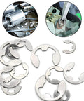 304 Stainless Steel E Clip Retaining Ring Set, 200 Pcs All In One Kit M1.5 To M10 External Rings For Washers Bearings Gears Pulleys And Axles