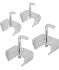 Heavy Duty Bed Frame Rail Clamp Kit Snugs Tight On One And One Quarter Inch Steel Rails Zinc Plated Rust Shield Two Pack image of metal clamps