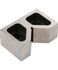 Rock Solid Cast Iron V Block Set For Precision Layout Work And Machinist Bench Setup Featuring Dead Square Ground Edges And Point Zero Zero Zero One Inch Tolerance That Is Seriously Badass Quality, showing precision-cut V grooves.