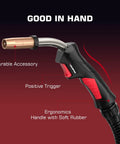 Hella Reliable ARCCAPTAIN 250A Mig Welding Gun Stinger with ergonomic soft rubber handle and positive trigger design.
